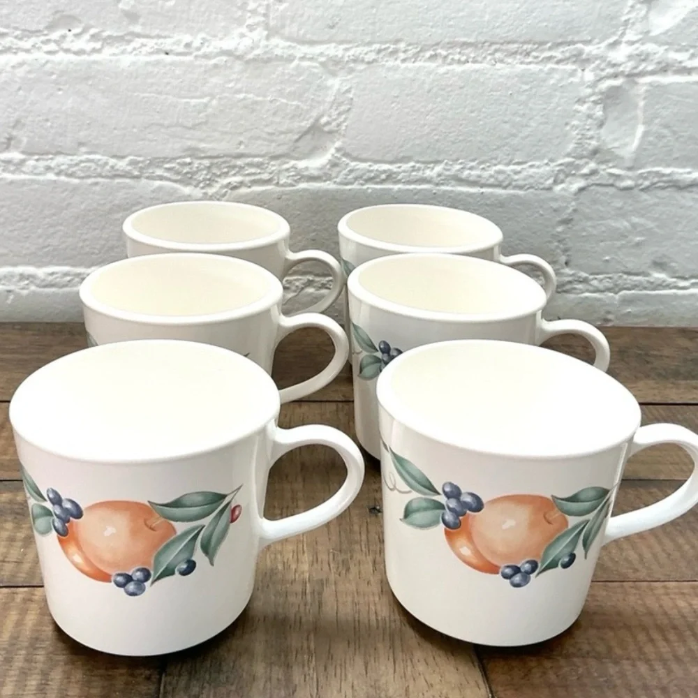 Vintage Corelle Abundance Coffee Mugs Set of 6
